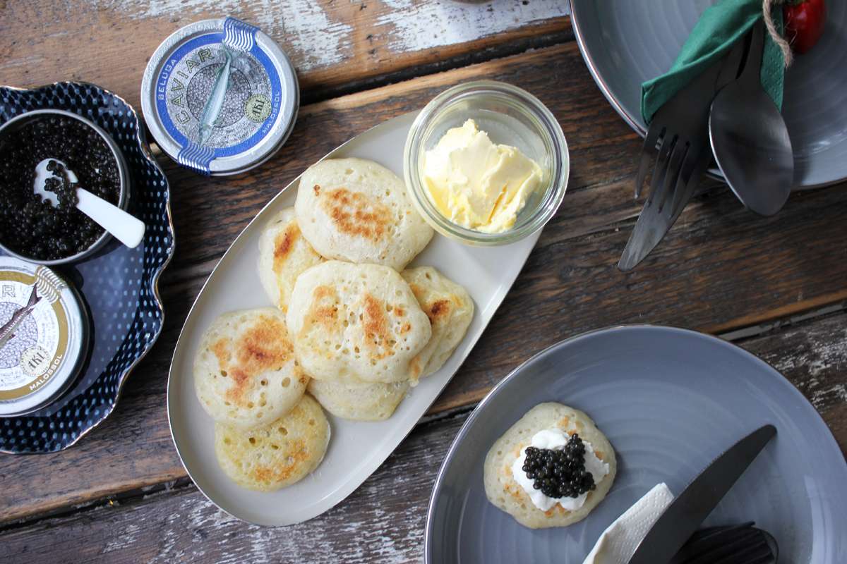 Russische Blinis mit Caviar | send-a-fish.de | Fisch online kaufen