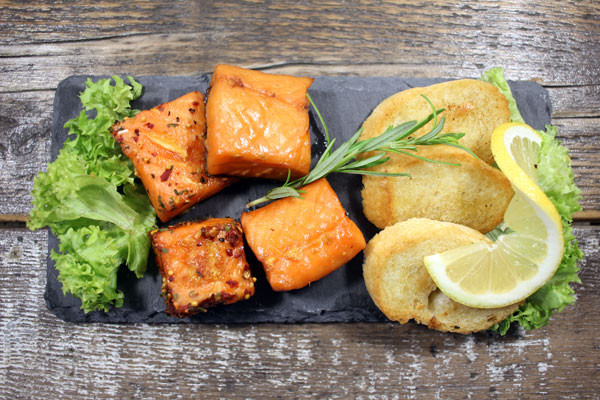Stremel Lachs Würfel - Fingerfood Stremel Lachs Würfel - Fingerfood